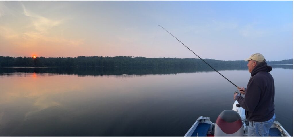 Beautiful evening on basswood lake boundary waters